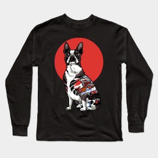 Boston Terrier Yakuza Long Sleeve T-Shirt